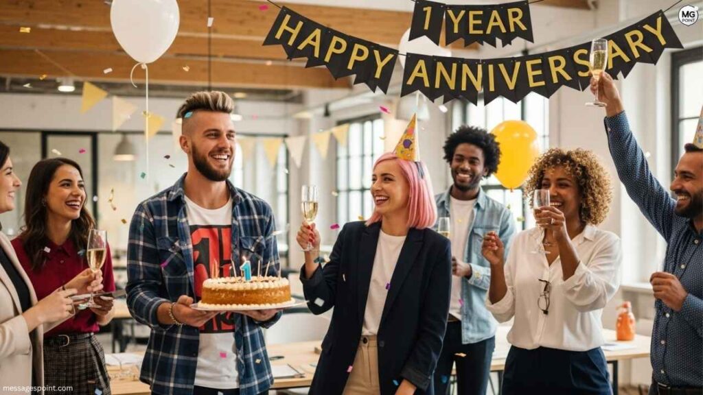 1 Year Work Anniversary Wishes To Colleagues