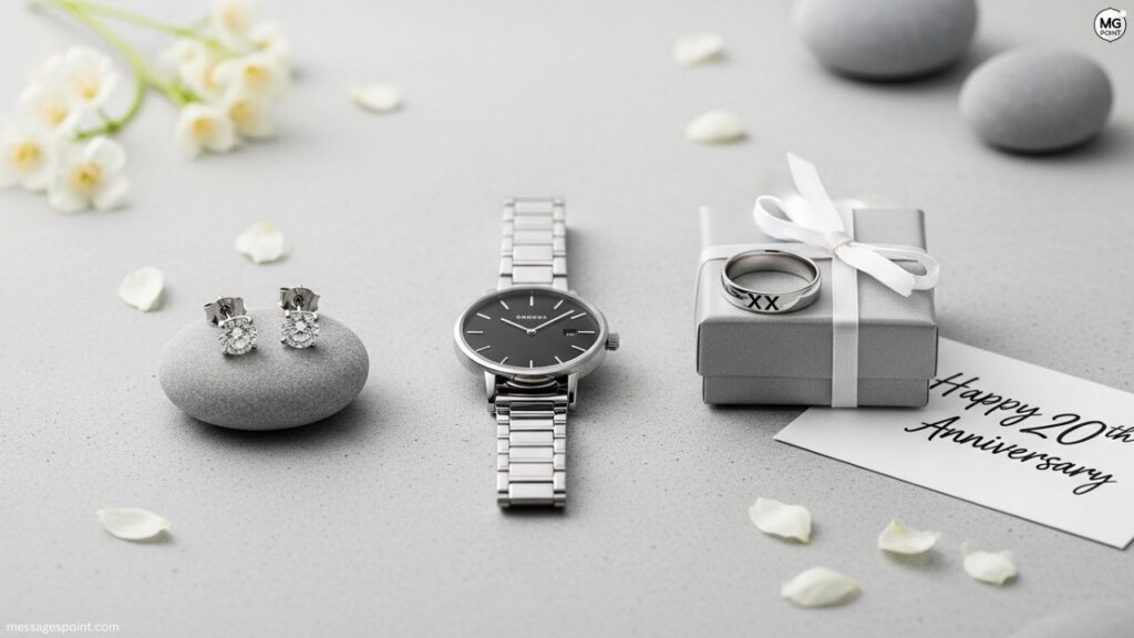 Modern 20th year wedding anniversary Gifts: Platinum