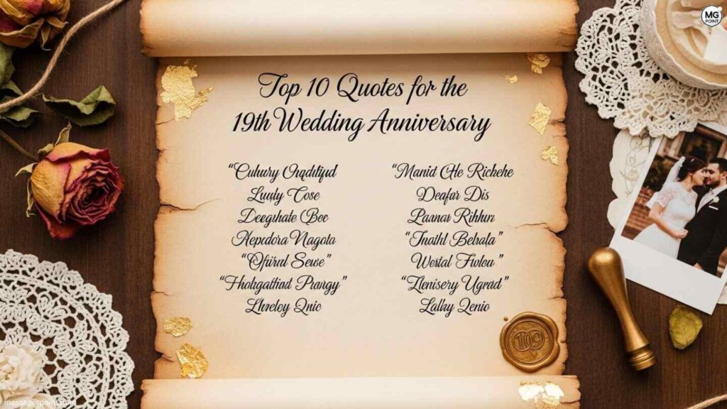 Top 10 Quotes for the 19th Wedding Anniversary